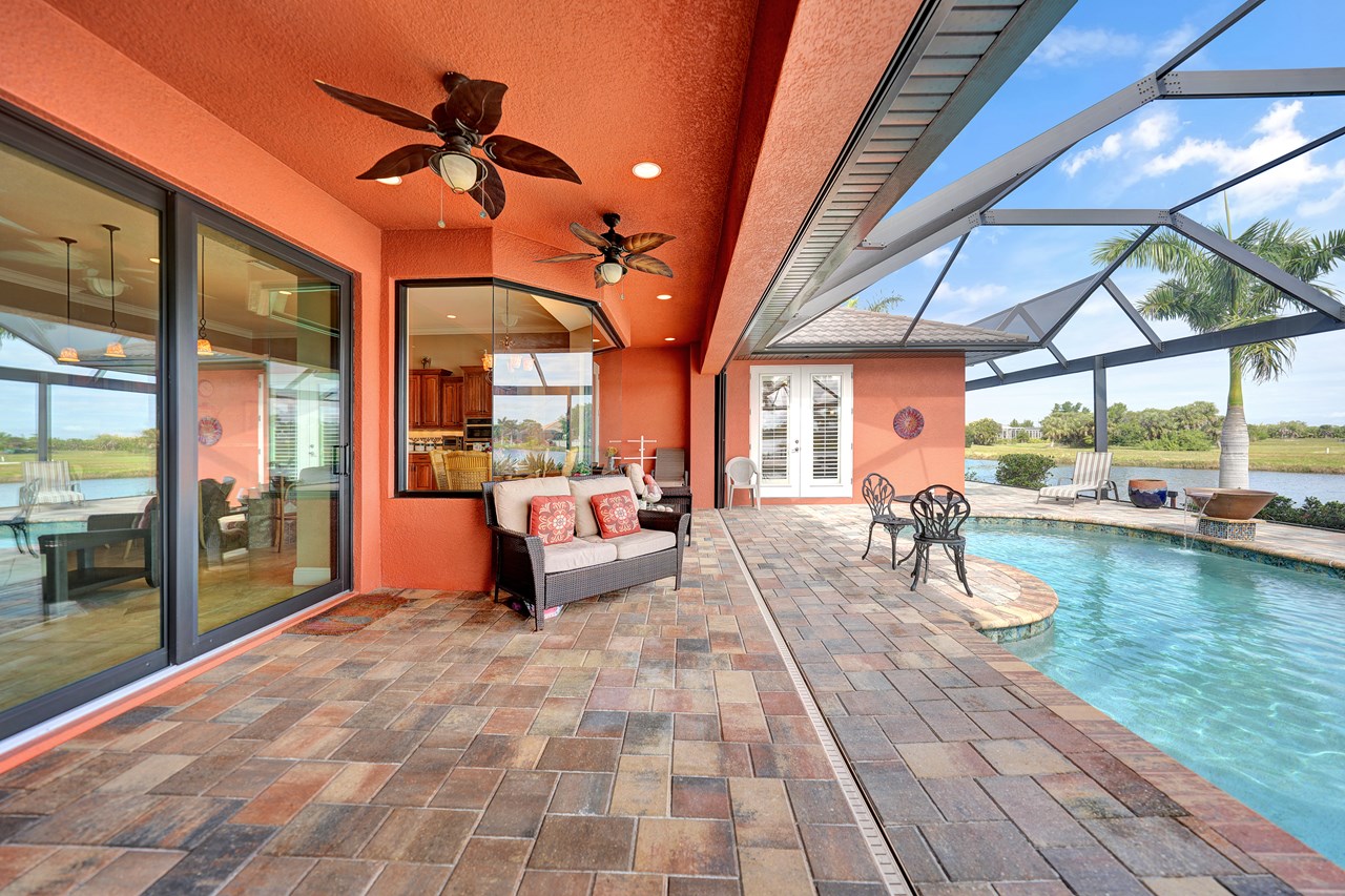 huge lanai for entertaining.